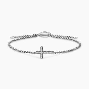 David Yurman Petite Pavé Cross Chain Bracelet